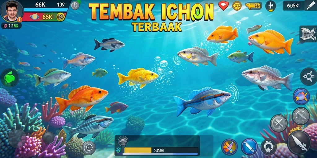 Tampilan gameplay seru dalam Tembak Ikan 66K.