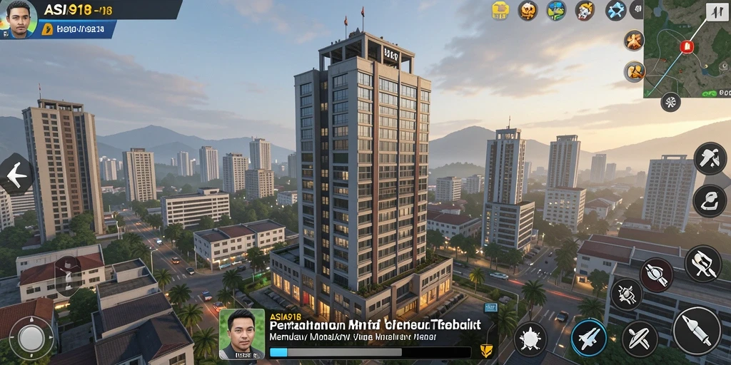 Tampilan gameplay seru ASIA918 dalam pertahanan menara.