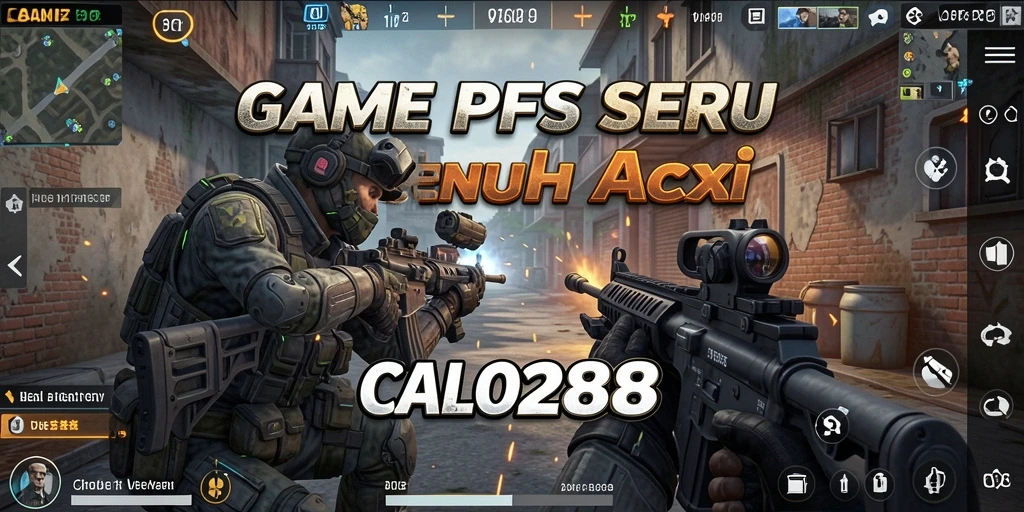 Screenshot gameplay CALO288 menampilkan aksi tembak-menembak yang intens dan grafis memukau.