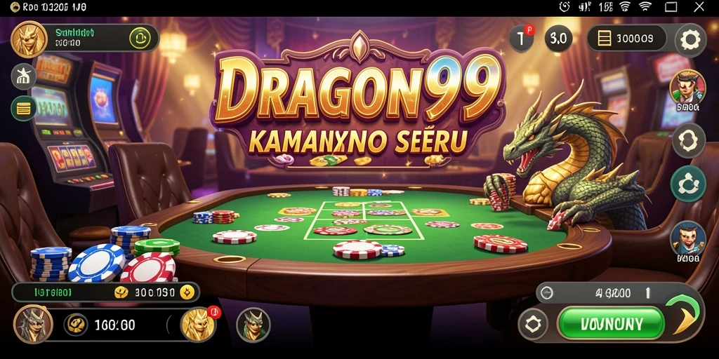 Screenshot utama dari gameplay Kasino di DRAGON99 yang menampilkan aksi intens.