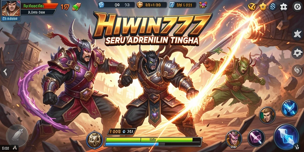 Tangkapan layar gameplay HIWIN777 menunjukkan pertarungan mendebarkan.