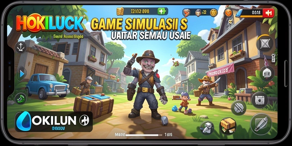 Tampilan gameplay menarik dari HOKILUCK yang penuh warna.