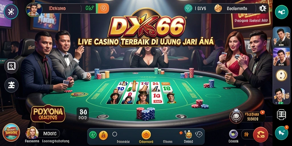 Screenshot gameplay Live Casino yang mendebarkan dari IDX66.