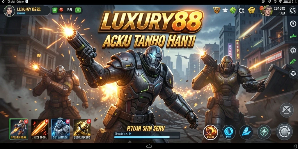 Screenshot utama LUXURY88 yang menunjukkan aksi mendebarkan dari gameplay.