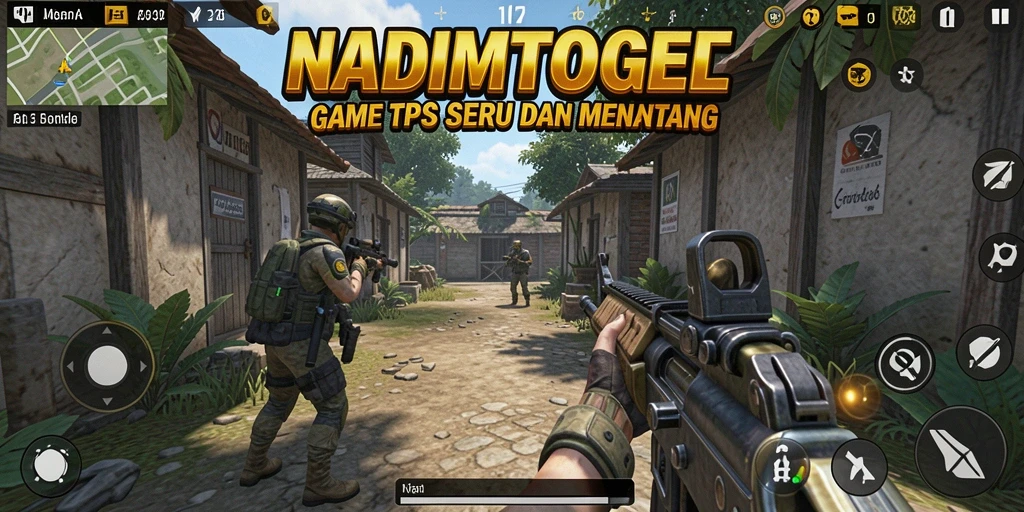 Tangkapan layar dari gameplay <strong>NADIMTOGEL</strong> menunjukkan aksi seru dalam TPS.