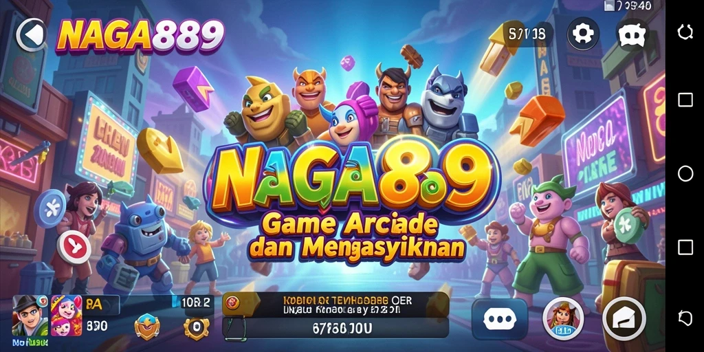 Screenshot menunjukkan gameplay seru dan karakter menarik di NAGA889.