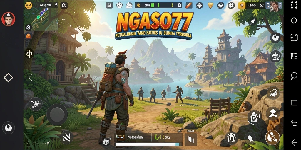 Tampilan gameplay NGASO77 yang menakjubkan di dunia terbuka.
