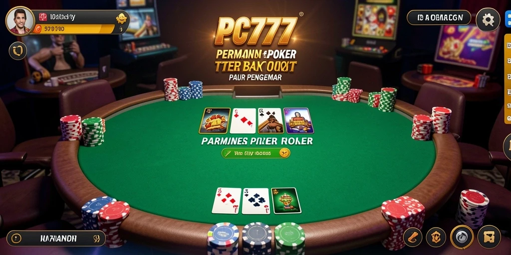 Tampilan gameplay seru dari PC777 saat bermain Poker.