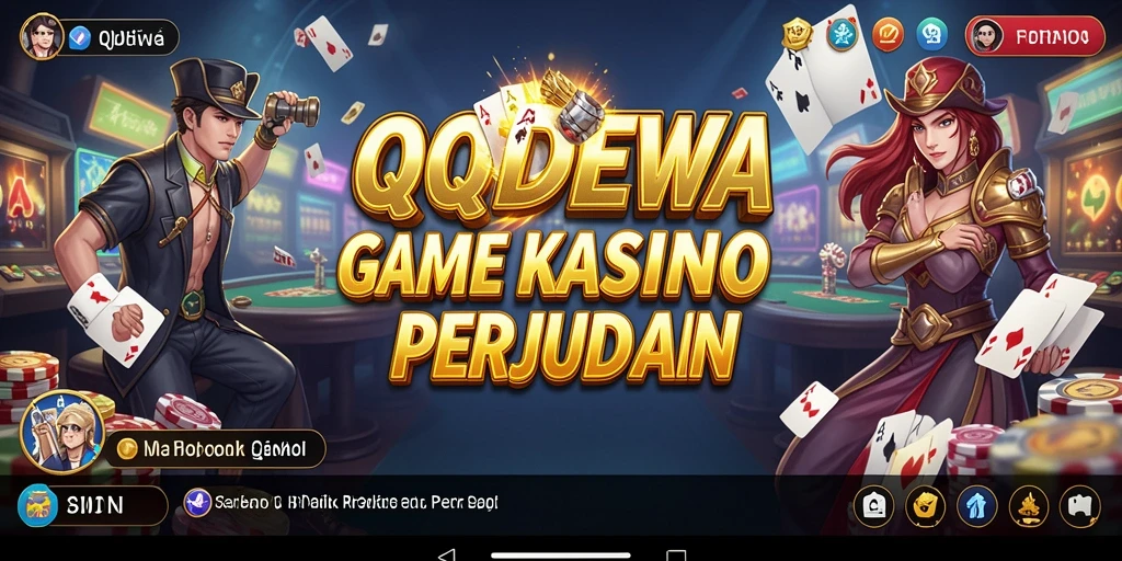 Screenshot gameplay QQDEWA menunjukkan aksi seru di meja Kasino.