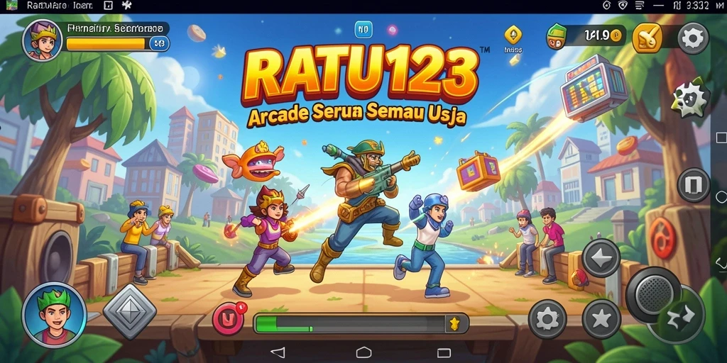 Tangkapan layar menampilkan aksi seru dari gameplay RATU123.