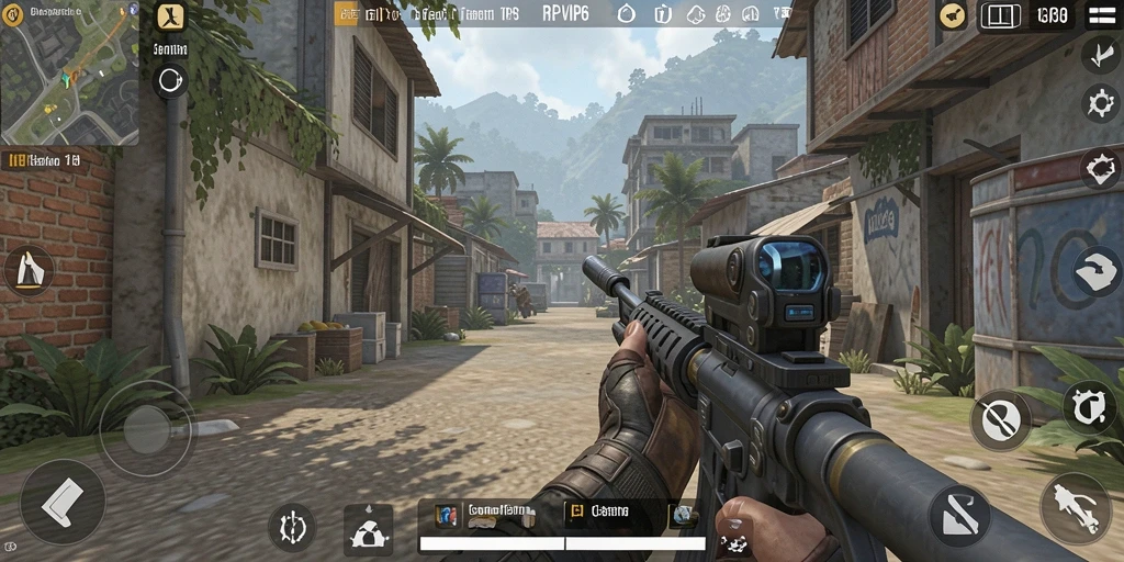 Screenshot utama RPVIP6 menampilkan aksi seru dalam game TPS.